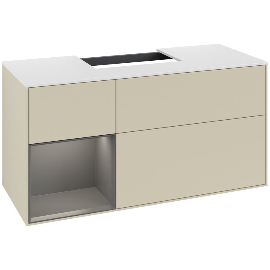 Wastafelonderkast Finion 1200x603x501mm S.Grey Matt Lacquer G161GKHJ