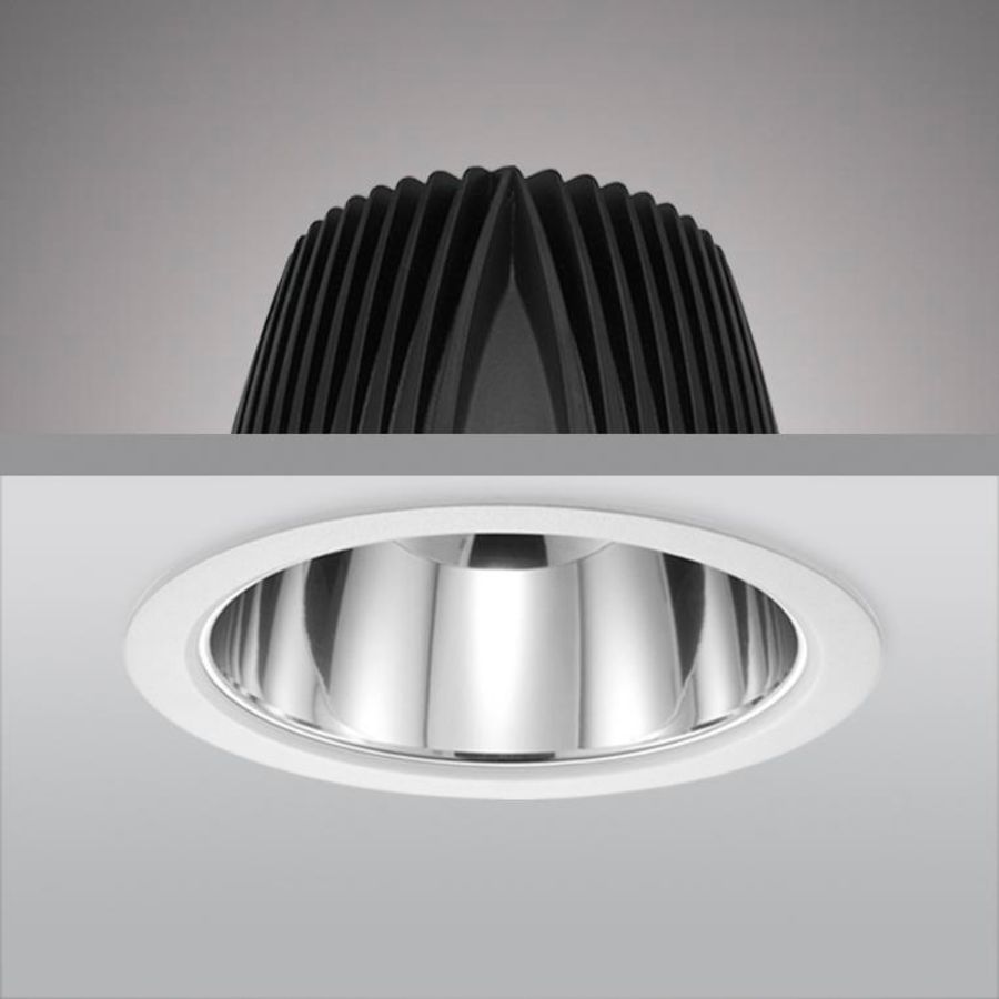 LED downlight 215mm 26W zwart 3000K sparing 205mm 40002710