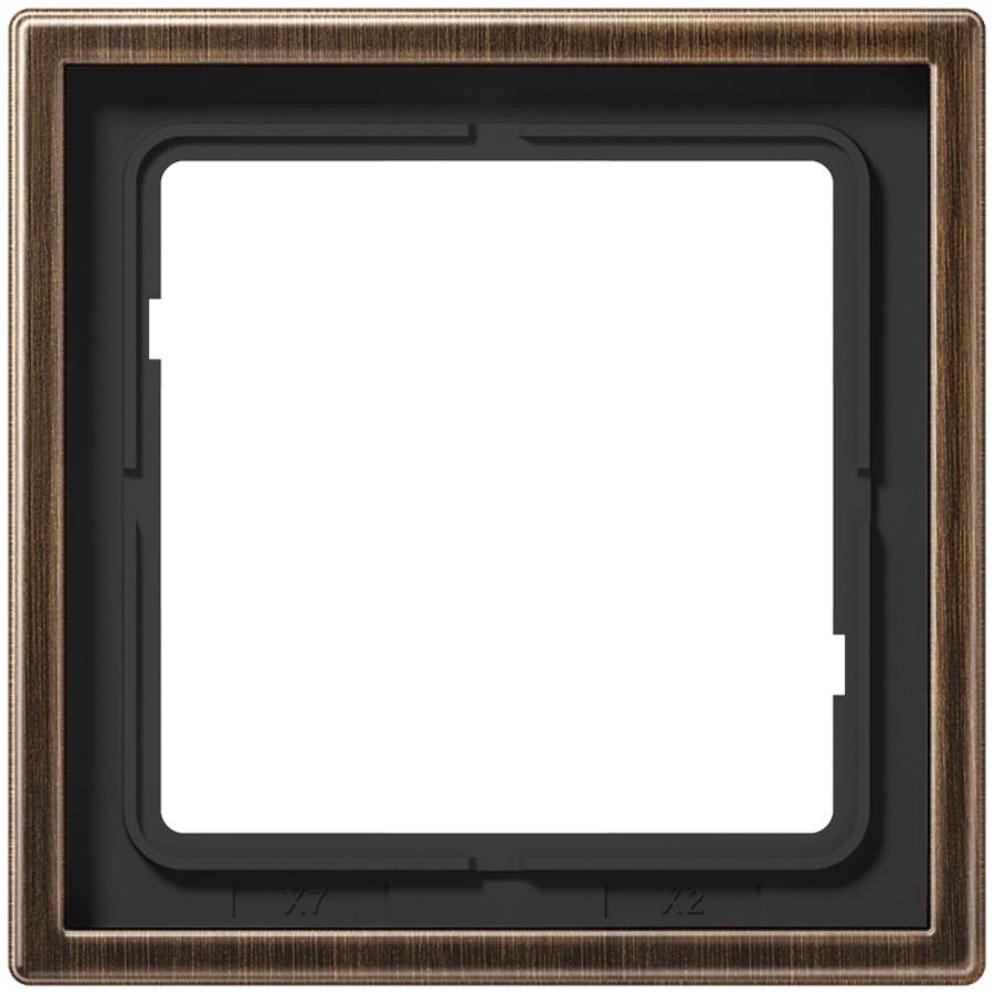 Afdekraam 1-voudig LS messing antiek