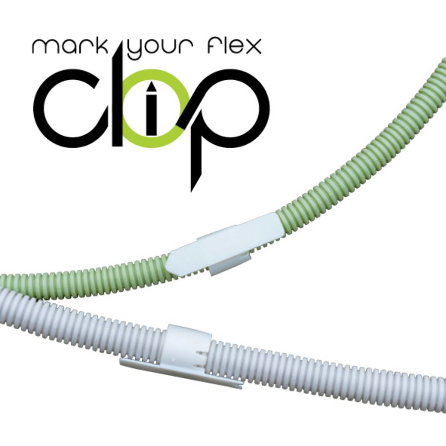 Zak a 50st. CLIP 16mm wit om flex te markeren