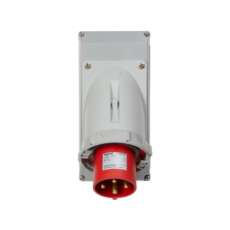 Toestelcontactstop 400V 63A 3P + A IP67 rood P17 Tempra