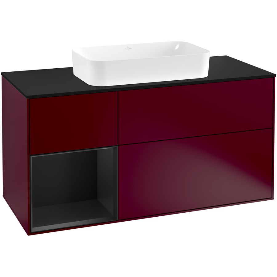 Wastafelonderkast Finion 1200x603x501mm Peony Matt Lacquer G292PDHB