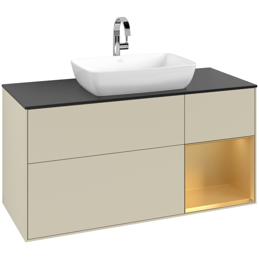 Wastafelonderkast Finion 1200x603x501mm S.Grey Matt Lacquer G832HFHJ