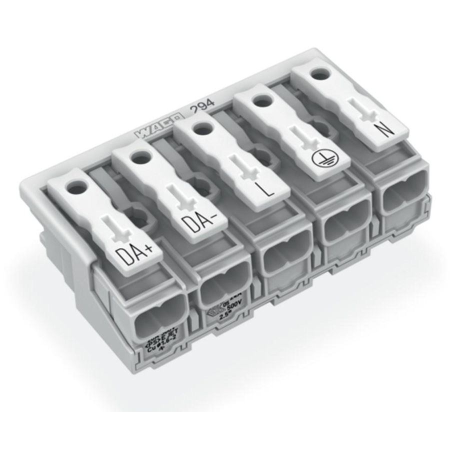 Kroonklem Drukknop extern z. PE-contact wit 294-4035 VVE=250