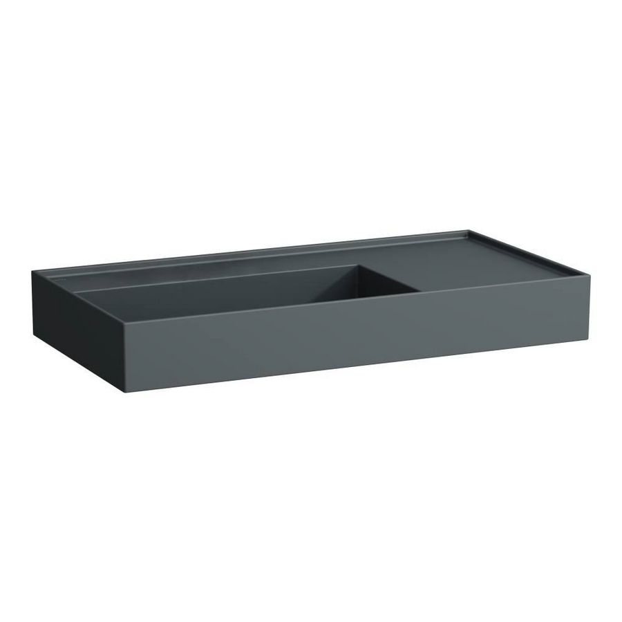 Wastafel met afleg rechts met verborgen afvoer Grap.matt