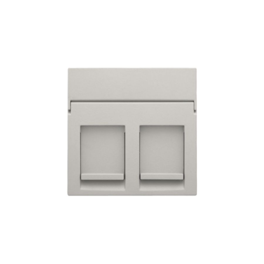 Centraalplaat data 2x RJ light grey