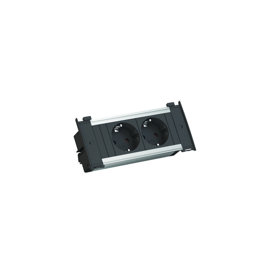 KAPSA 2x 230V RA 2m RA zwart