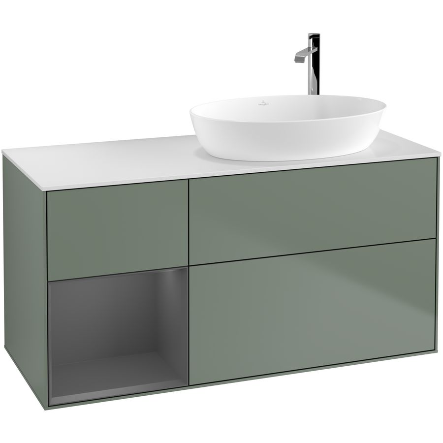 Wastafelonderkast Finion 1200x603x501mm Olive Matt Lacquer F921GKGM