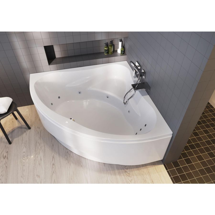 Whirlpool Neo Rihopool 150x150cm systeem FLOW links hoogglans wit