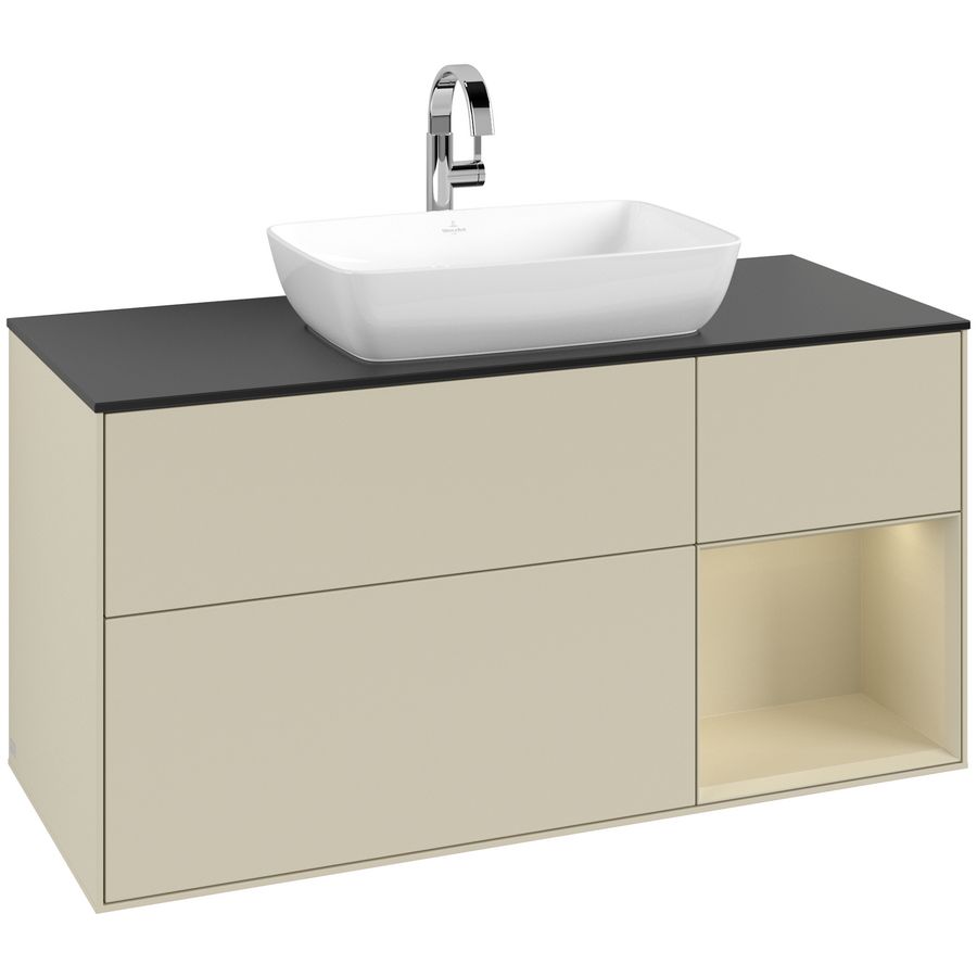 Wastafelonderkast Finion 1200x603x501mm S.Grey Matt Lacquer G832HJHJ