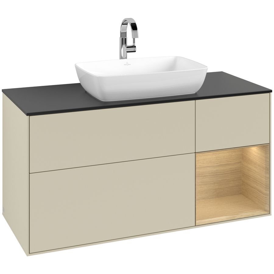 Wastafelonderkast Finion 1200x603x501mm S.Grey Matt Lacquer G832PCHJ