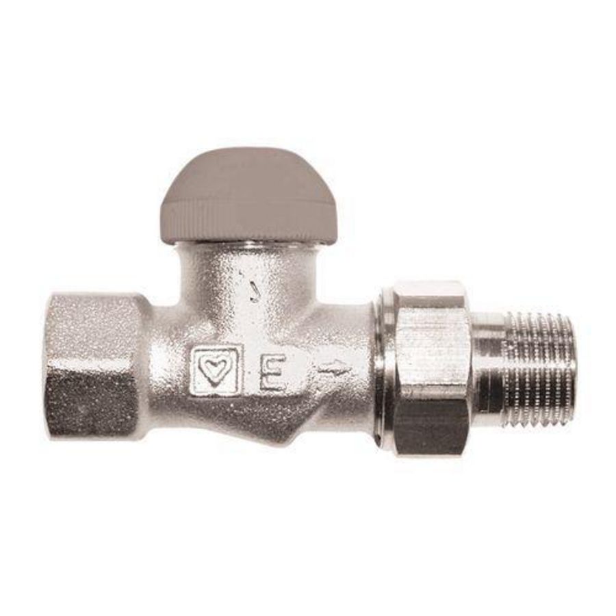 Thermostatische afsluiter TS90 E recht 3/8 kvs=1 0