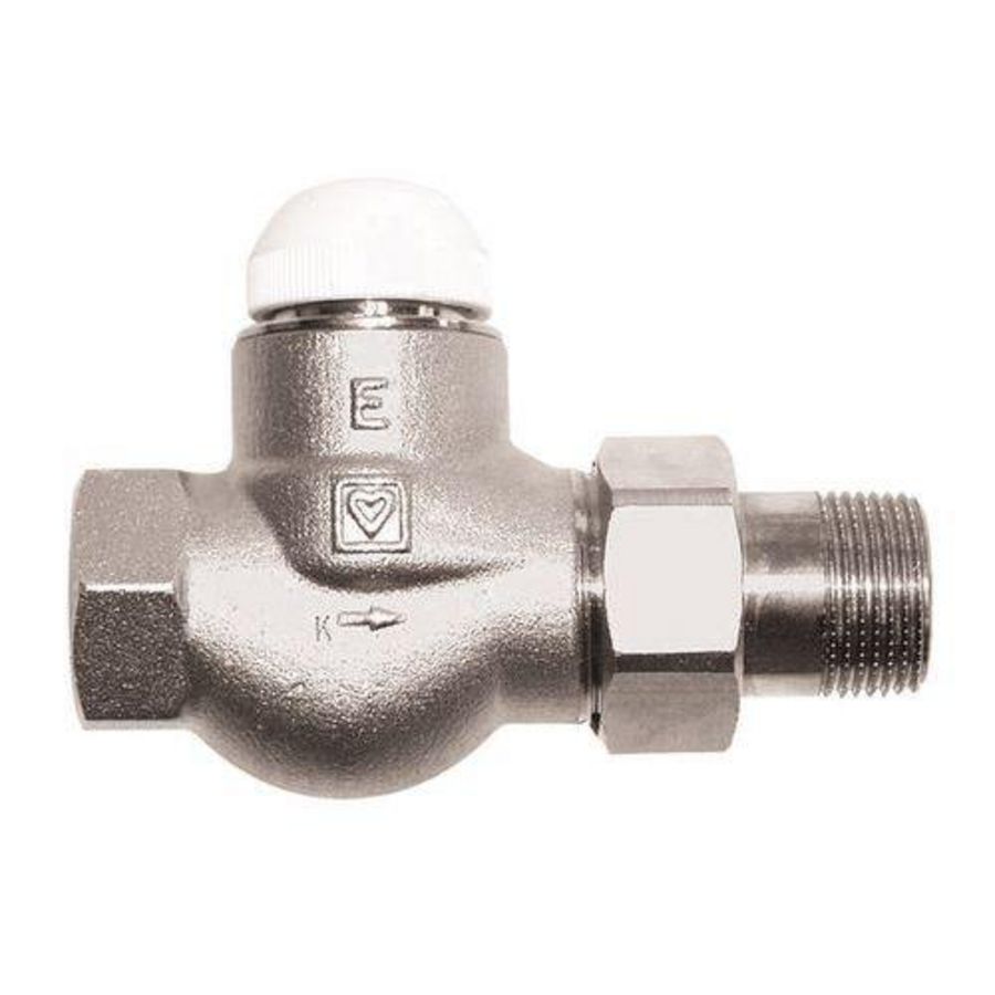 Radiatorafsluiter thermostatisch TS-E 3/4" Kvs 5.1 grote doorstoom