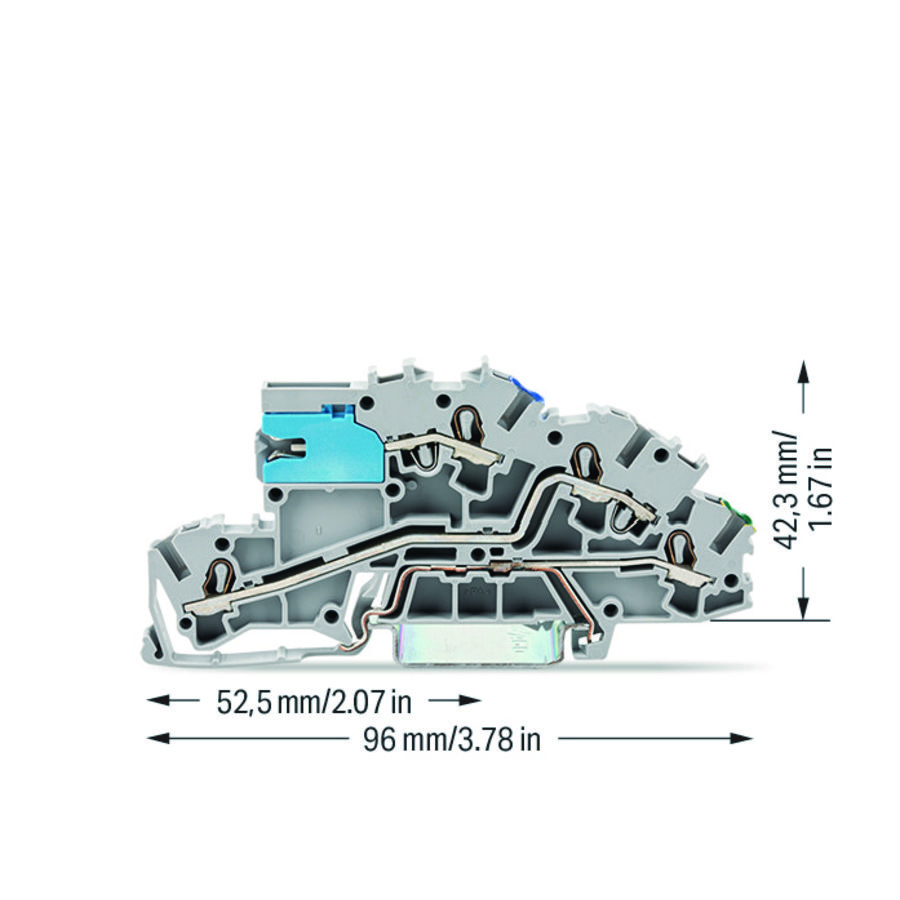 Etage installatieklem bedieningsopening 2,5mm² 7641 VVE=50