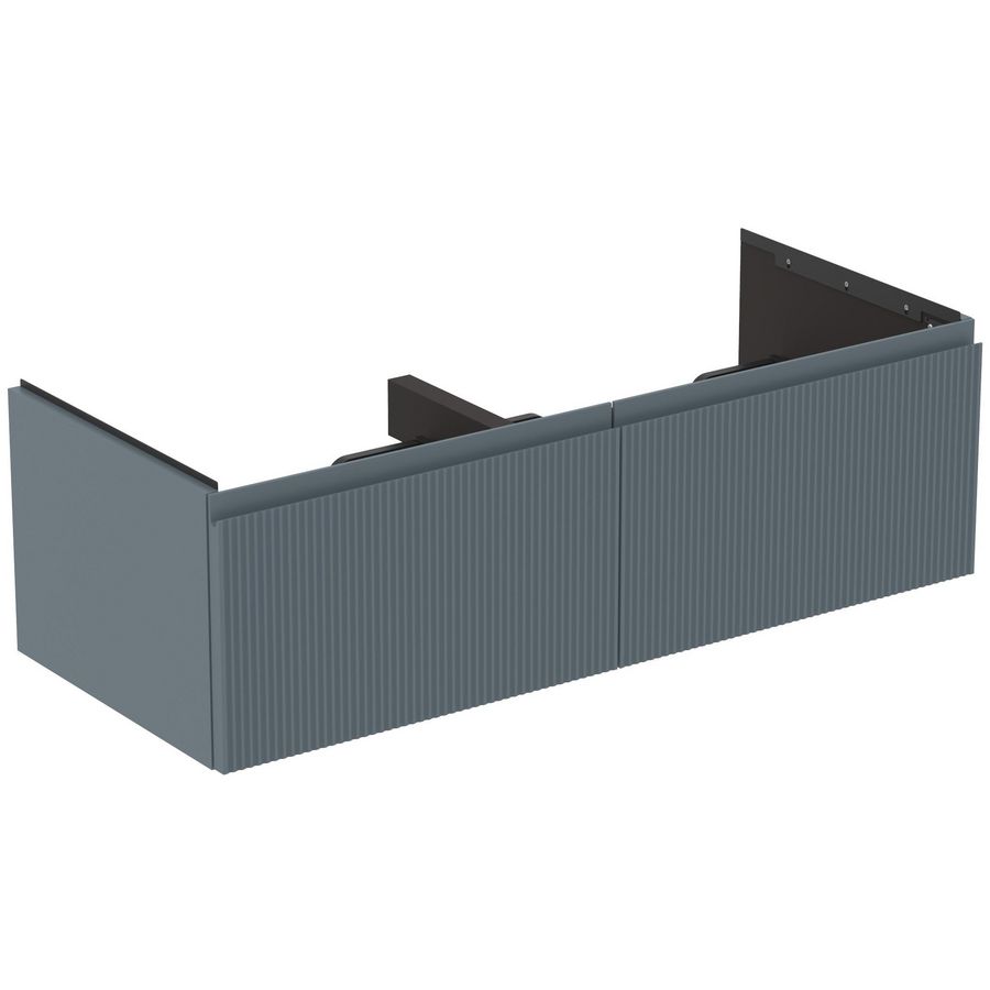 Wastafelmeubel 1200x505x370mm matt ashblue 2 laden Finesse