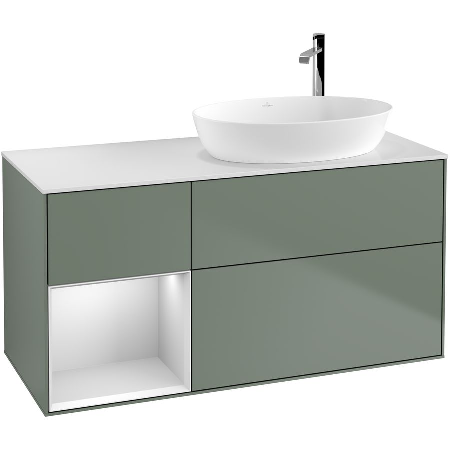 Wastafelonderkast Finion 1200x603x501mm Olive Matt Lacquer F921MTGM