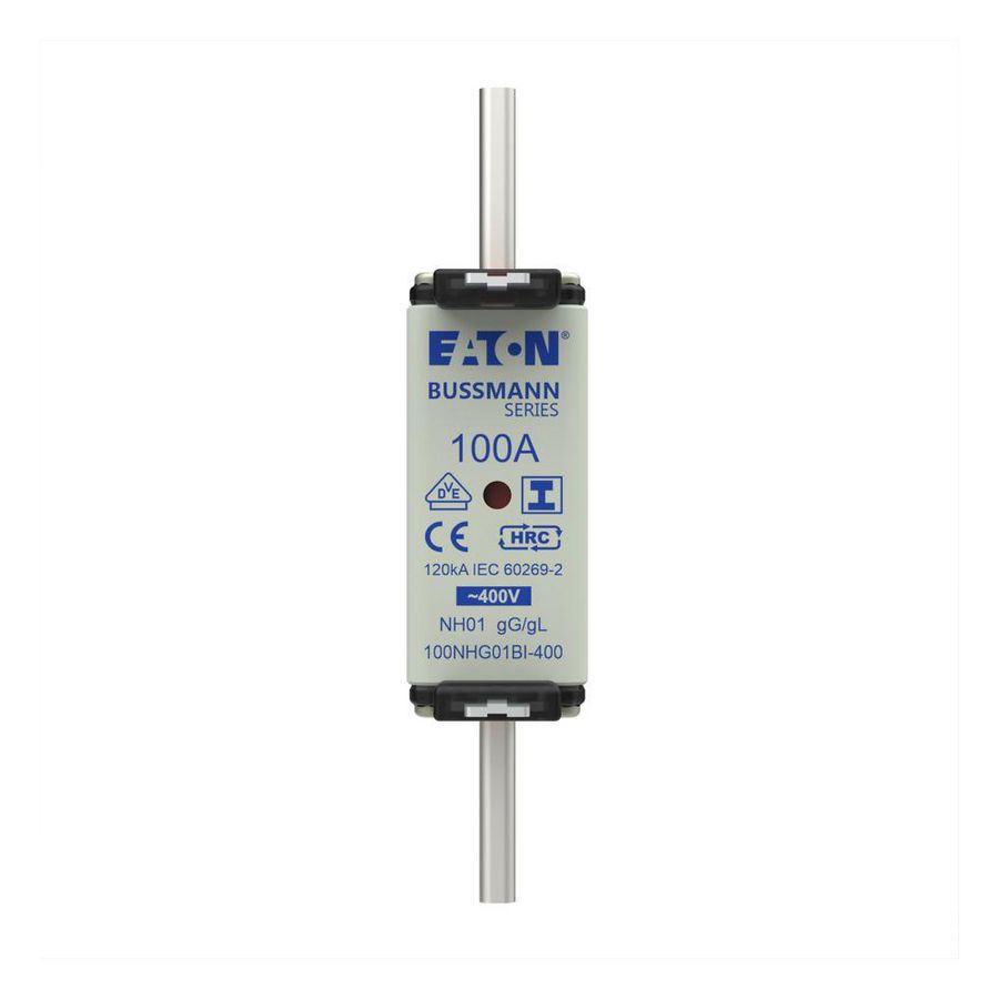 Zekering laagsp. 100A AC 400V NH01 gL/gG dubbele mel VVE=3