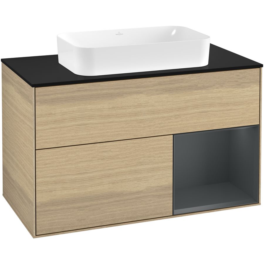 Wastafelonderkast Finion 1000x603x501mm Oak Veneer G252HGPC