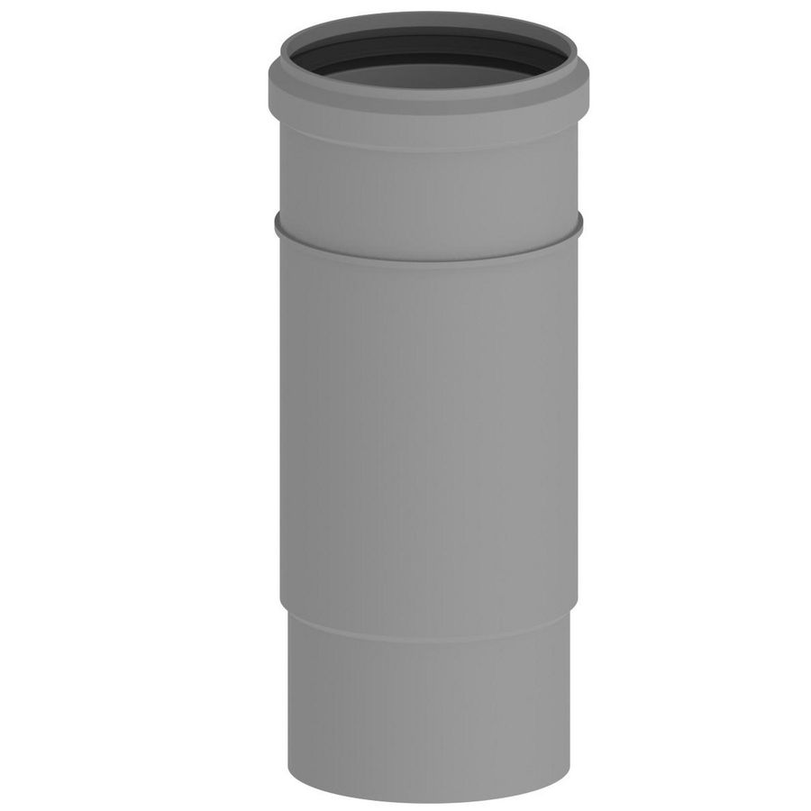 Twinline verlengpijp PP 80mm L=285-395mm grijs VVE=9
