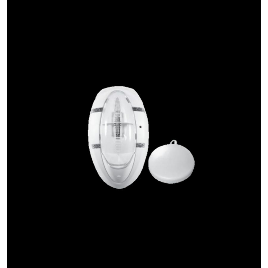 Flitslamp 230V gevoed, draadloos doorkoppelbaar met trilpad