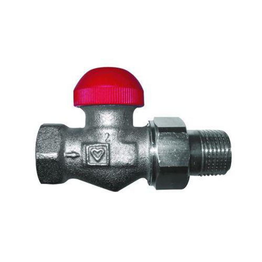 Radiatorafsluiter thermostatisch TS-90V recht 1/2" inregelbaar