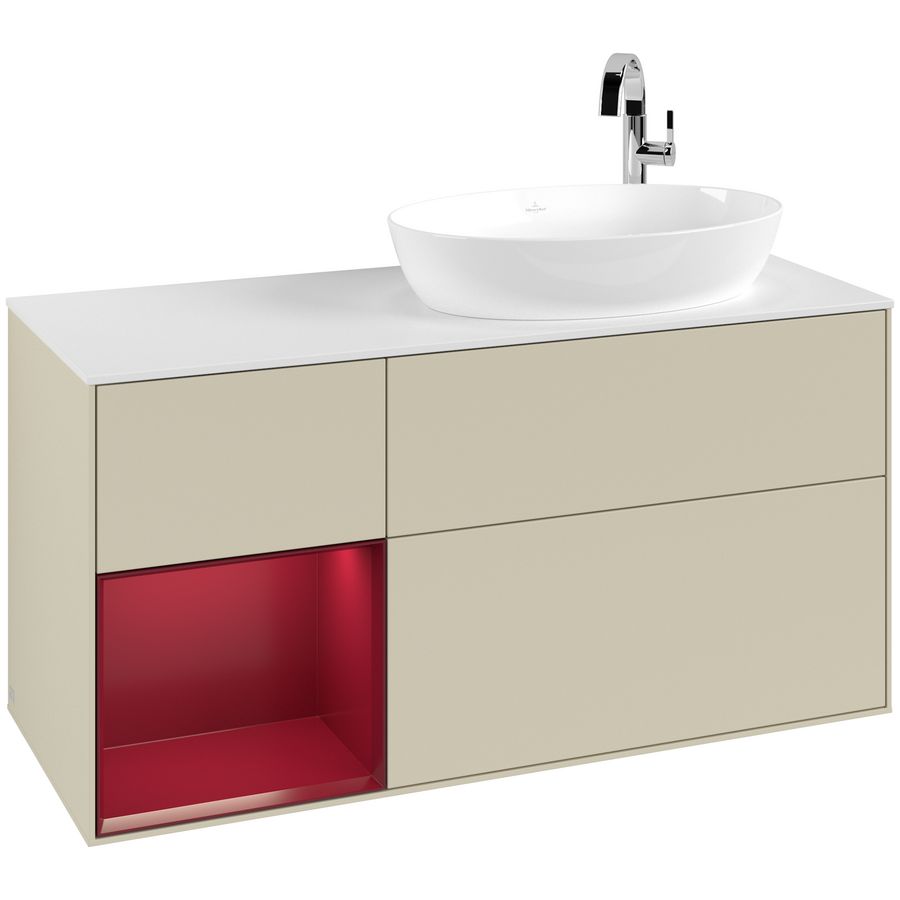 Wastafelonderkast Finion 1200x603x501mm S.Grey Matt Lacquer G921HBHJ