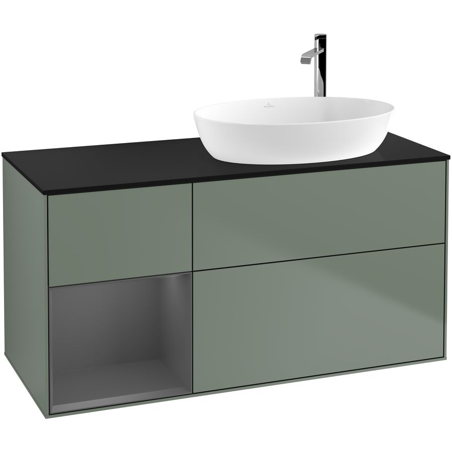 Wastafelonderkast Finion 1200x603x501mm Olive Matt Lacquer F922GKGM