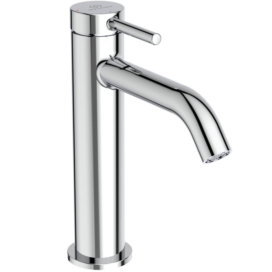 Wastafelmengkraan 3,8l/min bs z. waste h120mm chroom ceraline nuovo