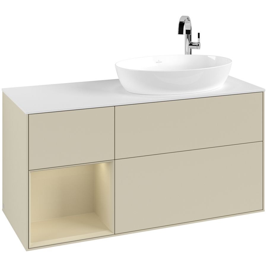 Wastafelonderkast Finion 1200x603x501mm S.Grey Matt Lacquer G921HJHJ