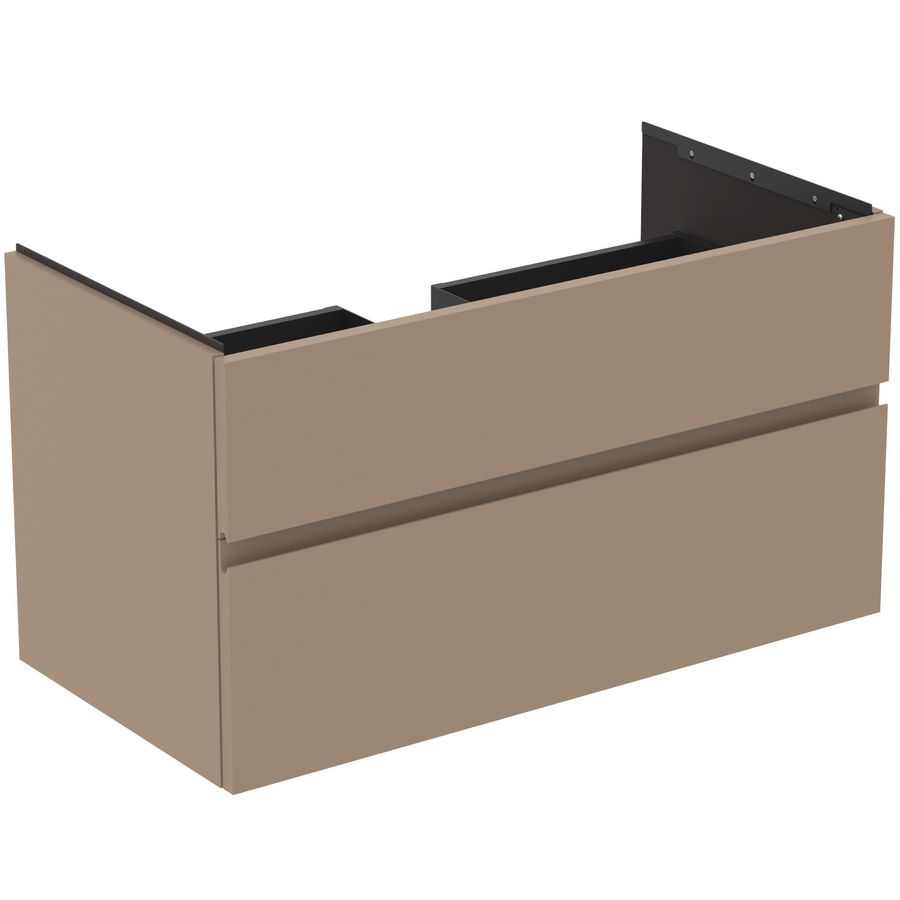 Wastafelmeubel 1000x505x550mm mat greige 2 laden Finesse E3397UP