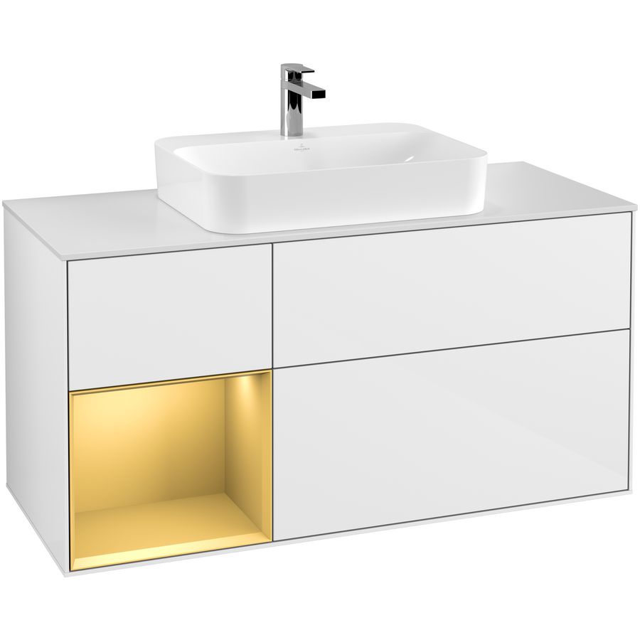 Wastafelonderkast Finion 1200x603x501mm G.White.L G411HFGF