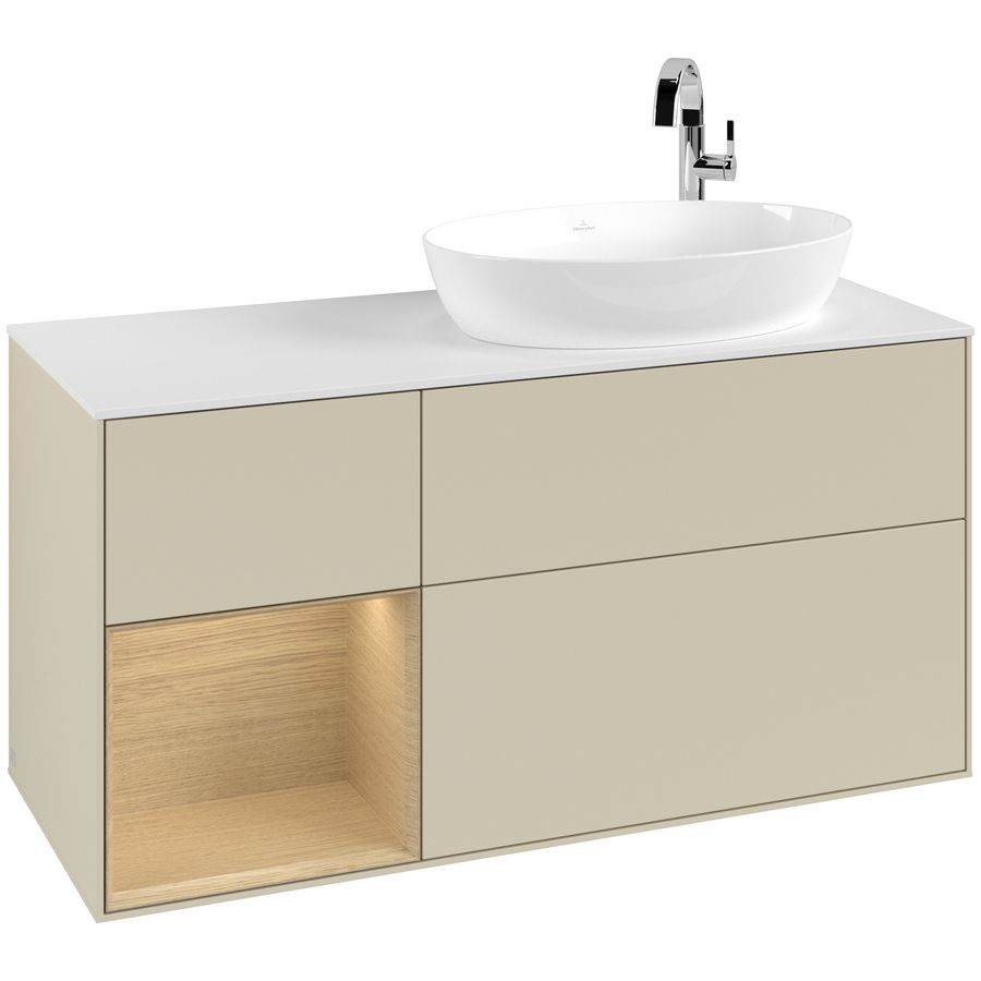 Wastafelonderkast Finion 1200x603x501mm S.Grey Matt Lacquer G921PCHJ