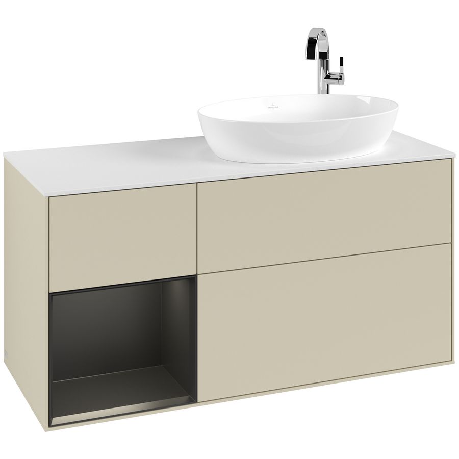 Wastafelonderkast Finion 1200x603x501mm S.Grey Matt Lacquer G921PDHJ
