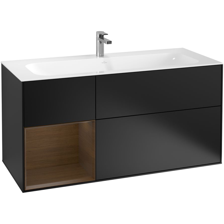 Wastafelonderkast Finion 1196x591x498mm Black Matt Lacquer G060GNPD