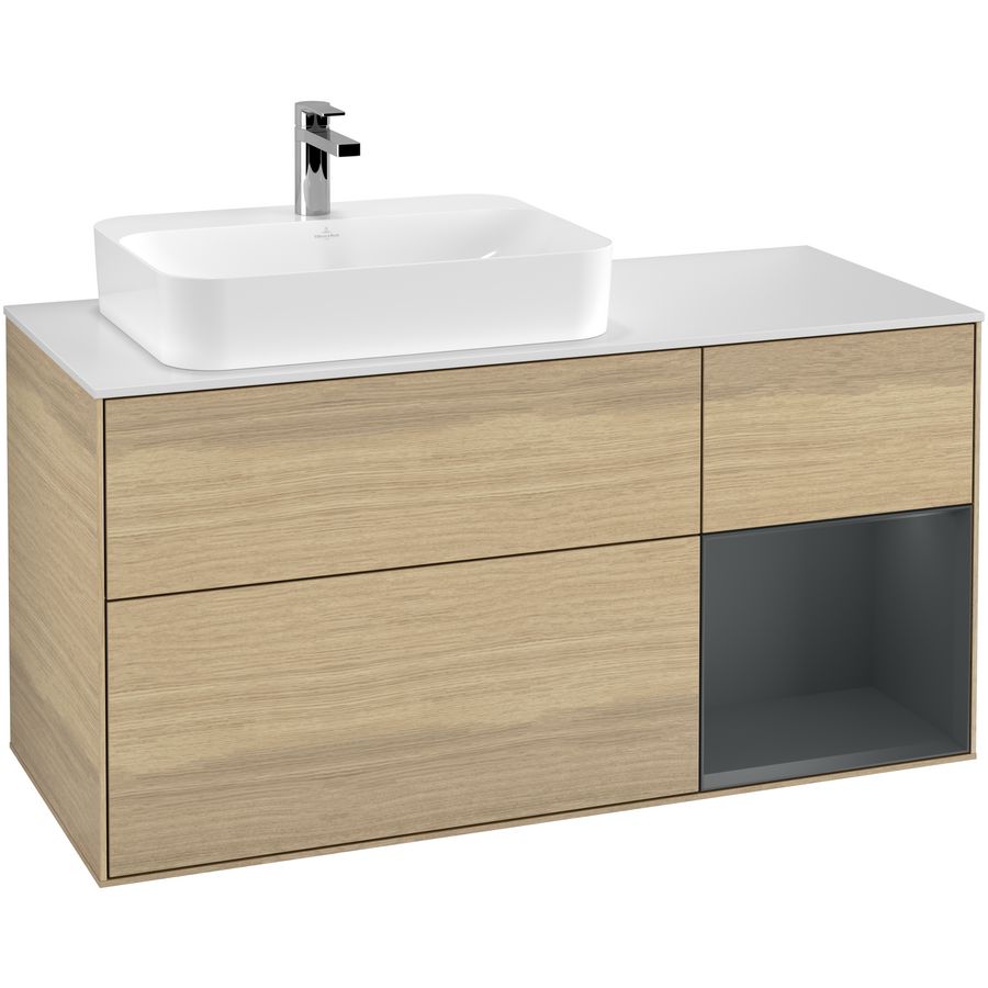 Wastafelonderkast Finion 1200x603x501mm Oak Veneer G401HGPC
