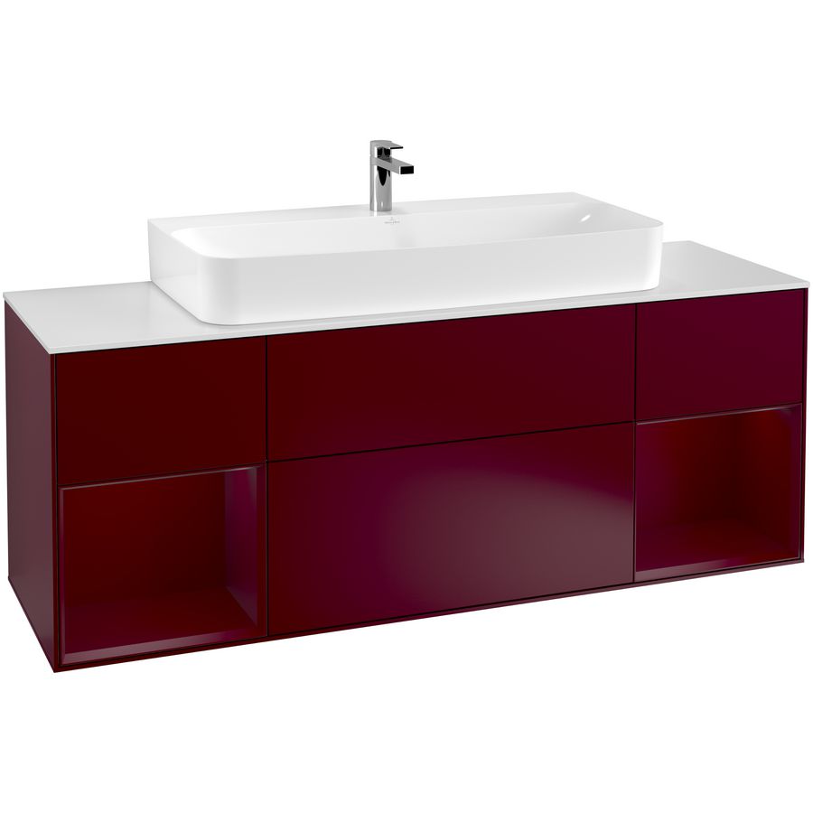Wastafelonderkast Finion 1600x603x501mm Peony Matt Lacquer G211HBHB