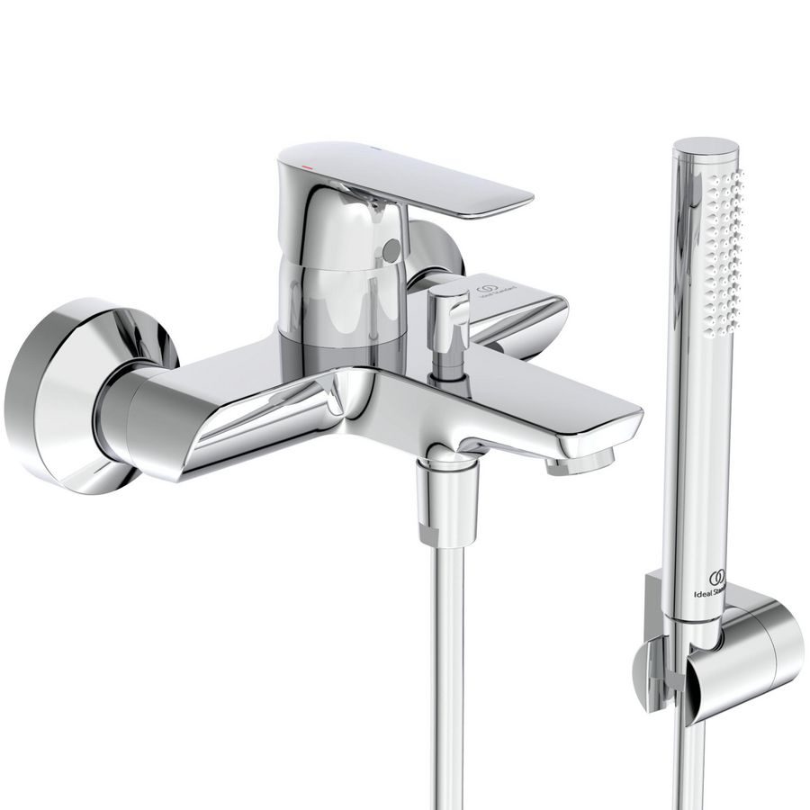 Connect Air bad/douchemengkraan met badset chroom