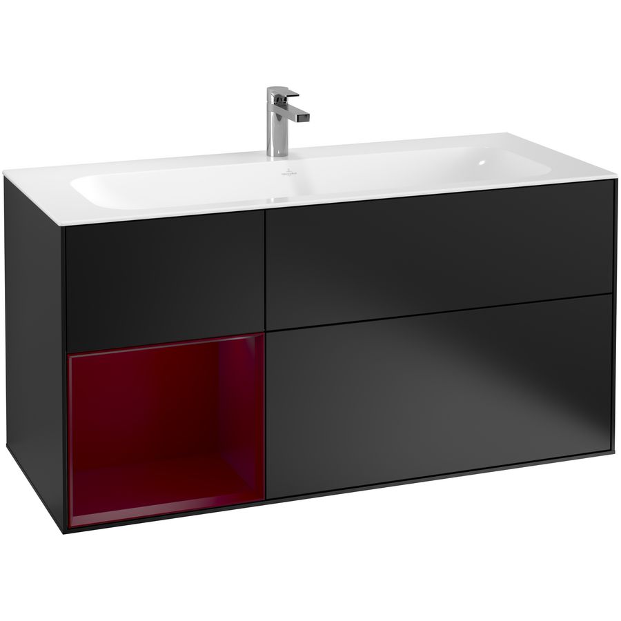 Wastafelonderkast Finion 1196x591x498mm Black Matt Lacquer G060HBPD