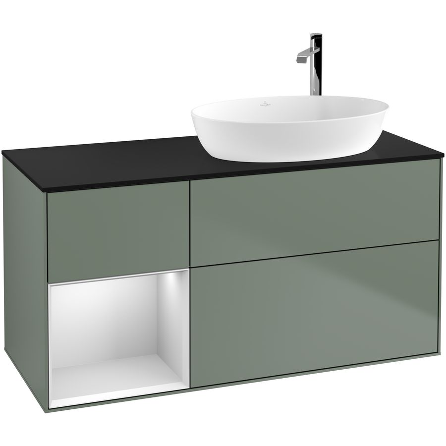Wastafelonderkast Finion 1200x603x501mm Olive Matt Lacquer F922MTGM