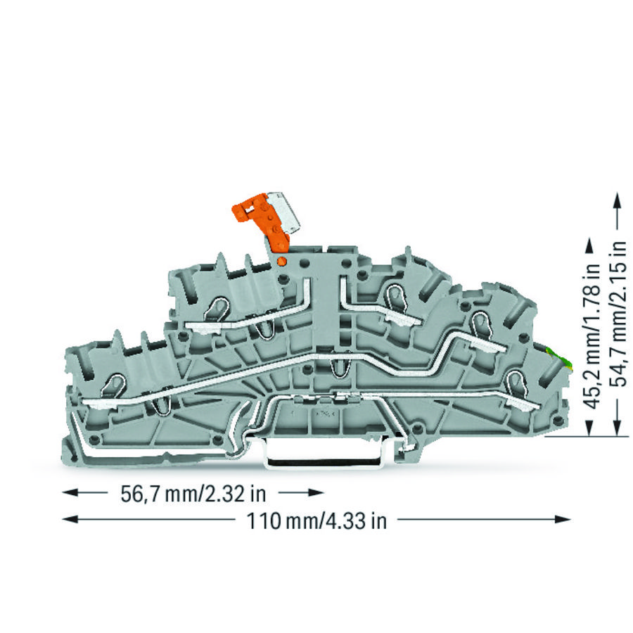 Etage installatieklem bedieningsopening 2,5mm² 6644 VVE=50