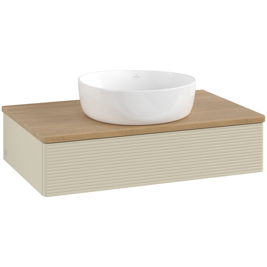 Wastafelonderkast Antao 800x190x500mm S.Grey Matt Lacquer L08111HJ