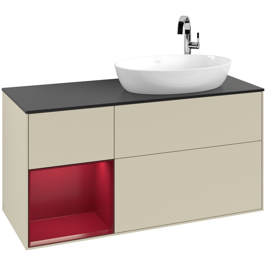 Wastafelonderkast Finion 1200x603x501mm S.Grey Matt Lacquer G922HBHJ