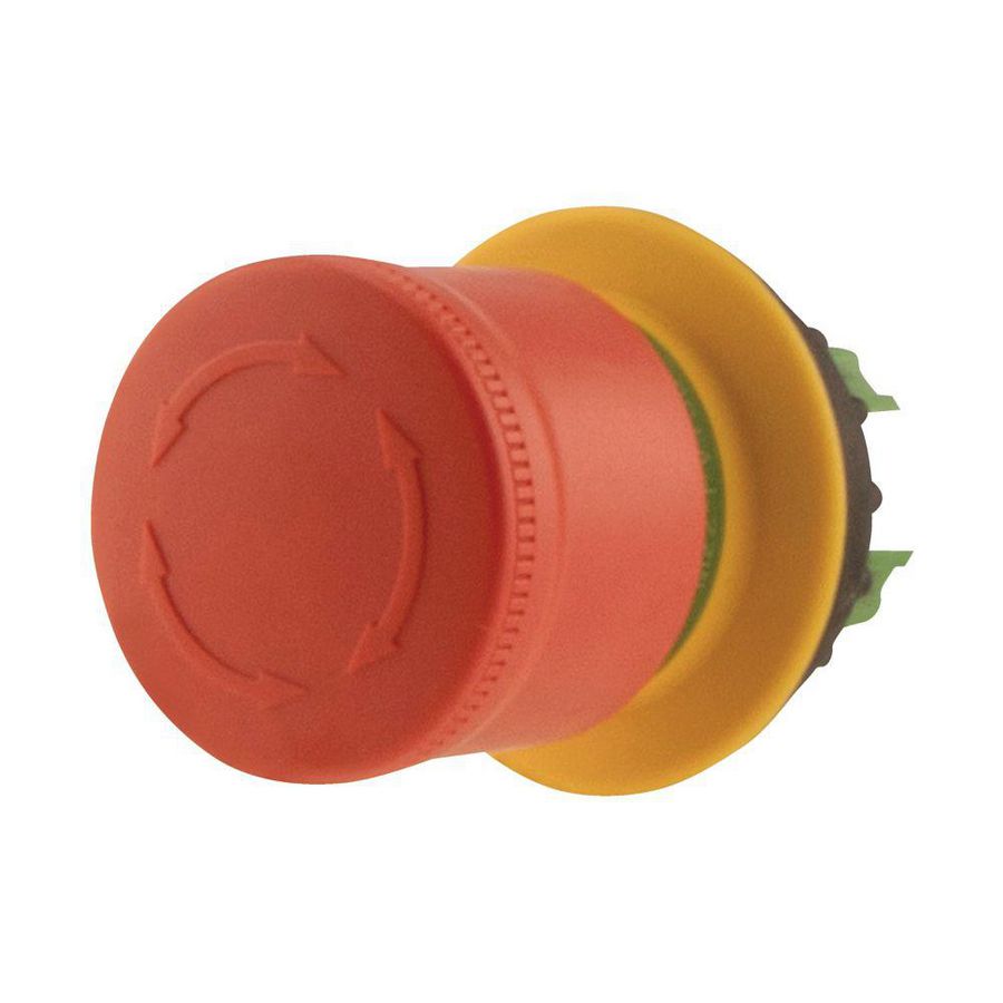 Nood-Uit rood 30mm 5mm draaiontgr. onverlicht 22,5mm mont