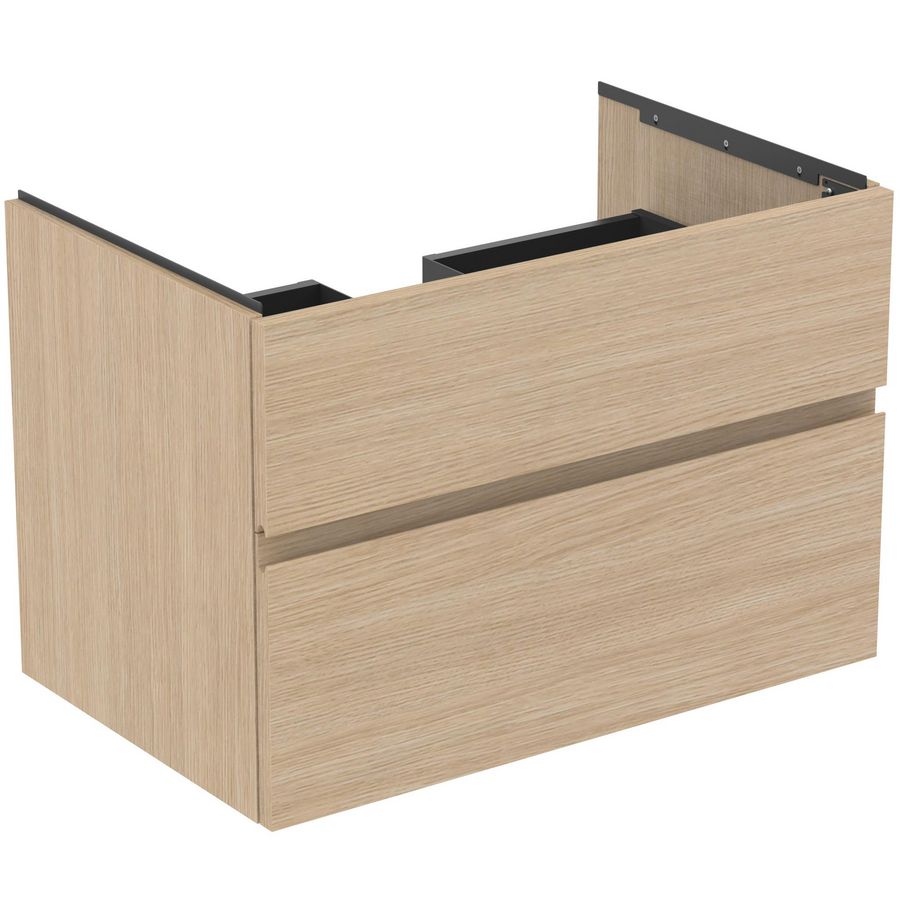 Wastafelmeubel 800x505x550mm white oak 2 laden Finesse