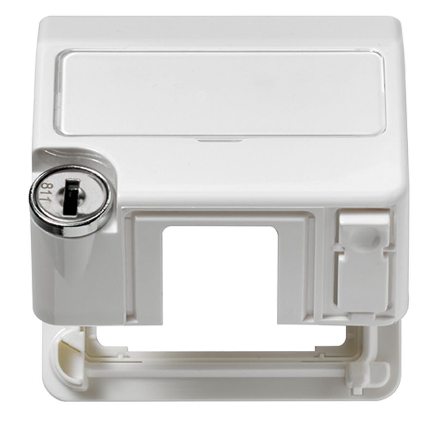 Data-aansl.kap CD500 a.wit m.slot&klapd.