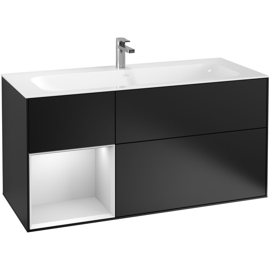Wastafelonderkast Finion 1196x591x498mm Black Matt Lacquer G060MTPD