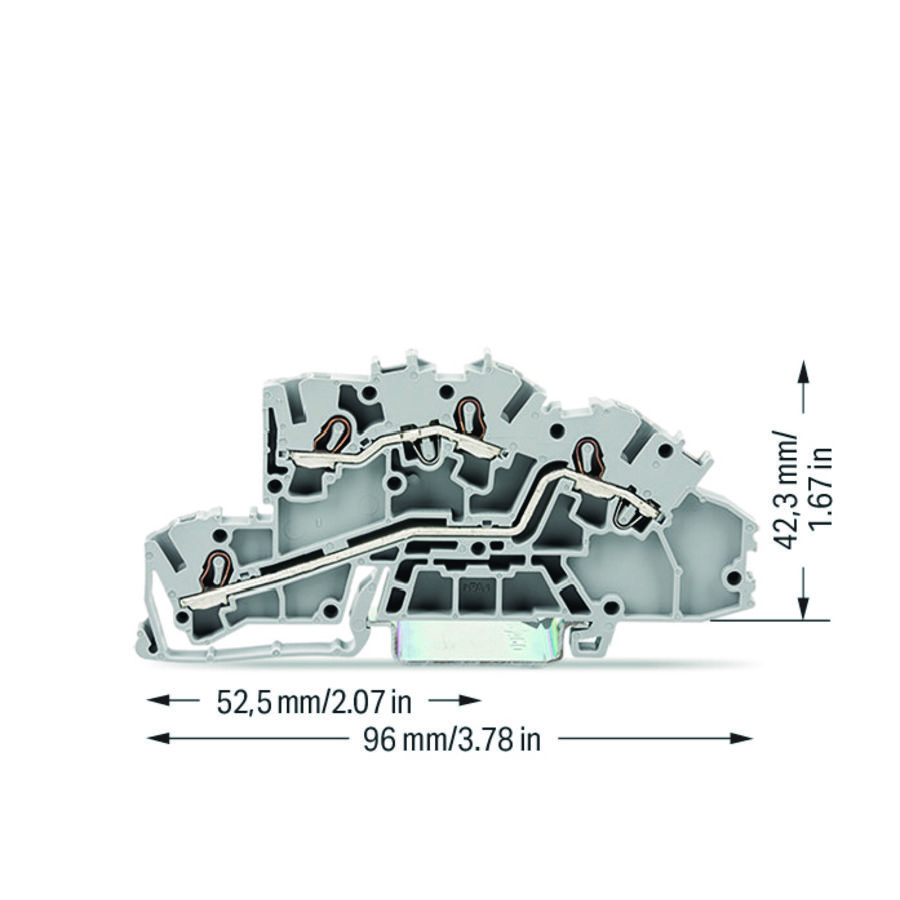 Etage installatieklem bedieningsopening 2,5mm² 7642 VVE=50