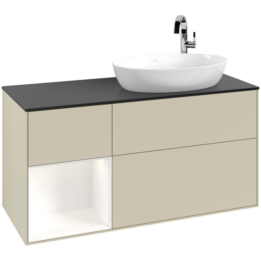 Wastafelonderkast Finion 1200x603x501mm S.Grey Matt Lacquer G922MTHJ