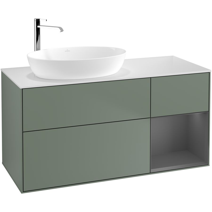 Wastafelonderkast Finion 1200x603x501mm Olive Matt Lacquer F931GKGM