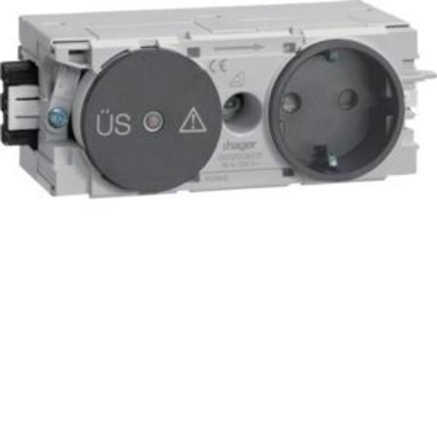 Wandcontactdoos OSB Ecoline Wago C-profiel zwart